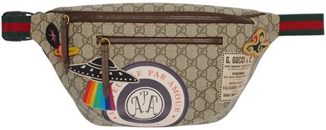 gucci beige gg supreme courrier belt bag|GUCCI GG Supreme Monogram Courrier Belt Bag Beige New.